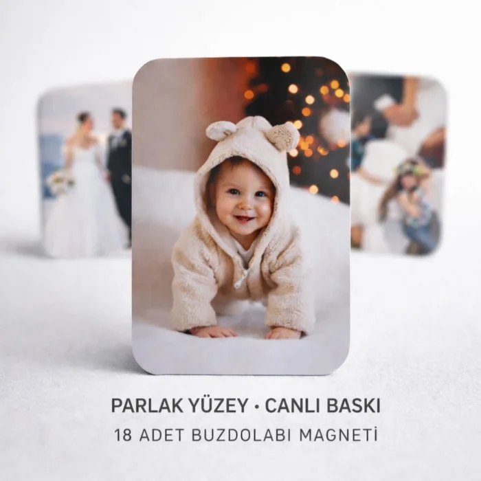 Parlak Yüzey Canlı Baskı Magnet